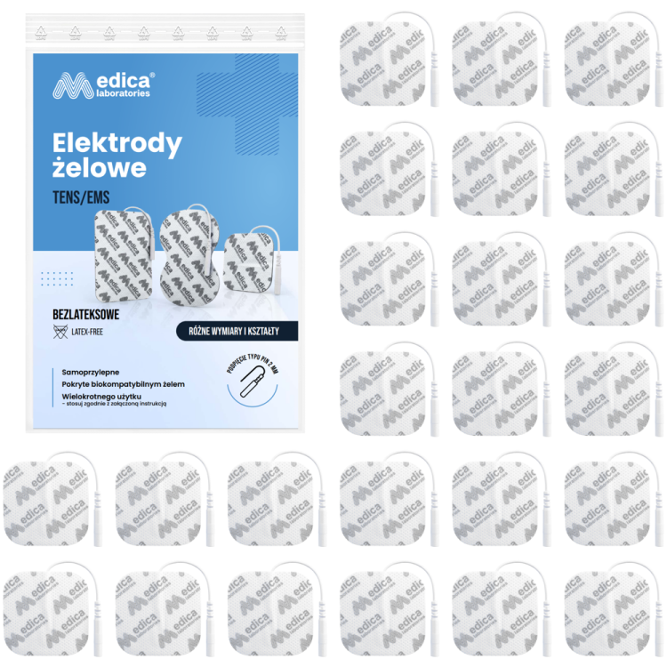 Elektroda TENS EMS PIN 50 mm x 50mm 24 szt.