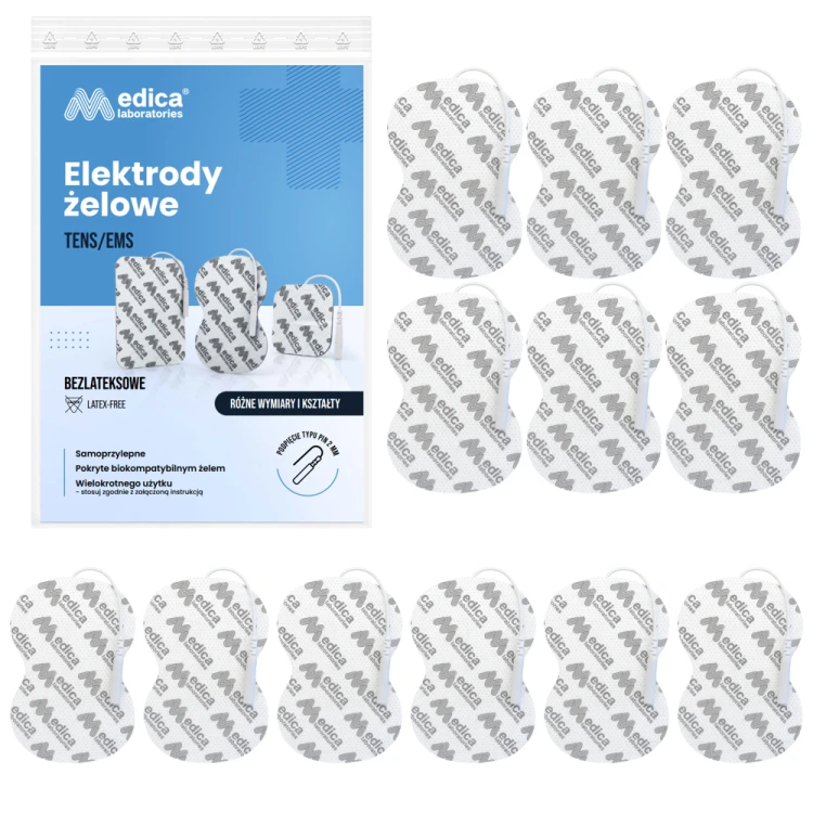 Elektroda TENS EMS PIN 60 mm x 90mm 12 szt.